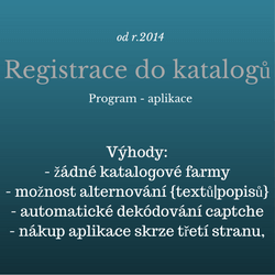 Program registrace do katalogů